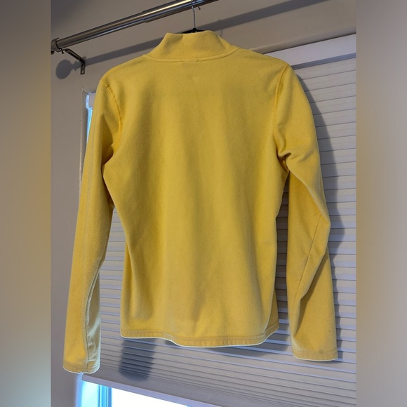 The North Face 1/4 Zip Pullover In Butter Yellow Hiking Camping  spelunking bike - Picture 4 of 6